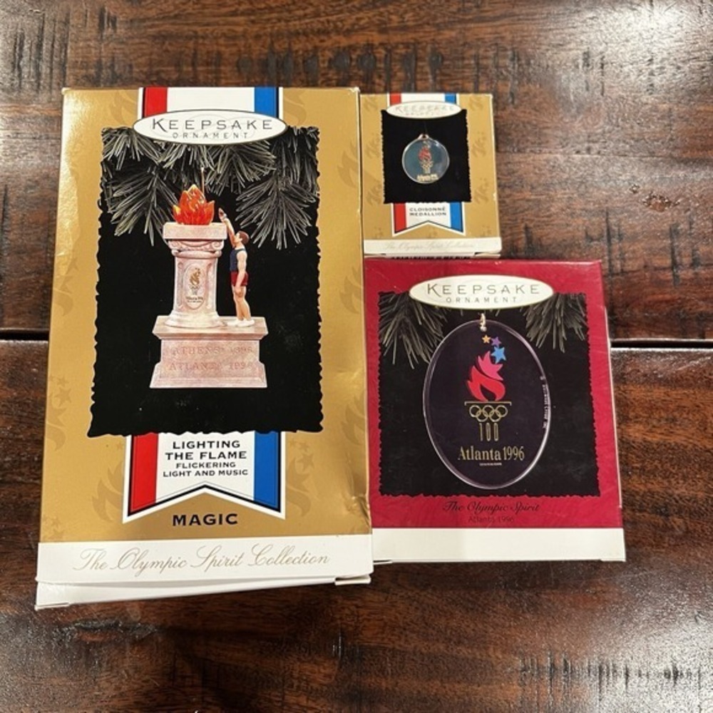 3 VTG Hallmark Keepsake Ornament - The Olympic Spirit Atlanta 1996 & More!‎